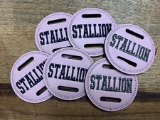 1 X 6cm PINK LEATHER Stallion Bridle Disc Miniature Pony Shetland Falabella