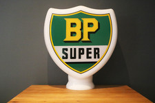 BP Super Petrol Pump Globe Glass Oil Gas Automobilia Memorabilia 