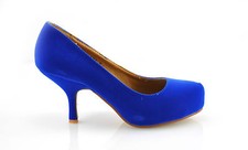 NEW WOMENS LADIES MID HEEL CASUAL SMART WORK PUMP COURT SHOES SIZE 3-8