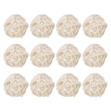 20 Pcs Wicker Rattan Balls 1.2In for Vase Fillers Party Decorative White