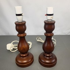 Pair Of Turned Wood Table