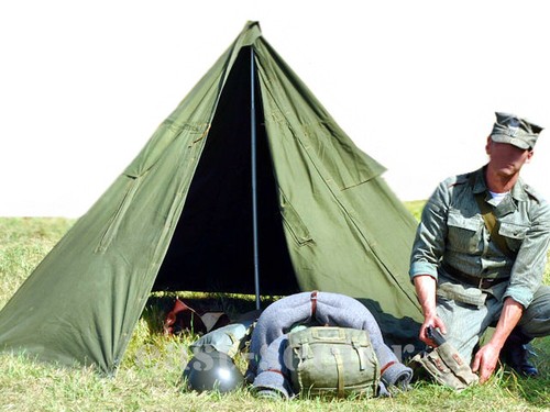 Vintage military tent - vintage,