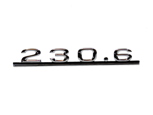 Chrome emblem lettering 230 - emblem/lettering, 230.6