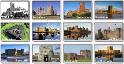 Fridge magnet castles - fridge, uk
