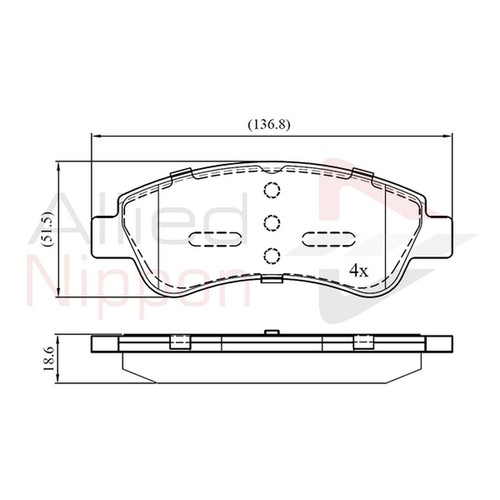 Brake pads set for citroen - pads,