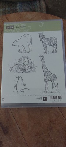 Stampin zoo review rubber - zoo,