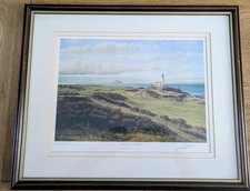 Graeme Baxter Golf Art Print Signed,  Ailsa Course Turnberry Framed & Mounted