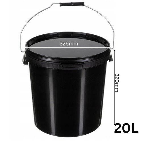 Plastic buckets tubs black - buckets,