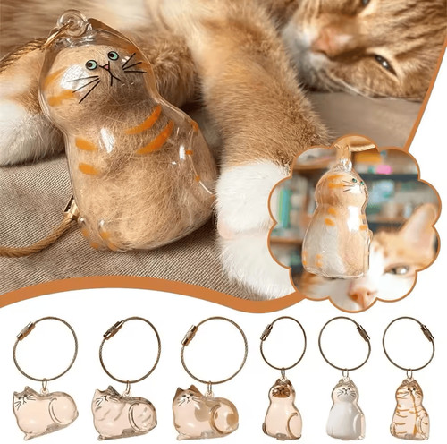 Cat hair collector - cat, keychain
