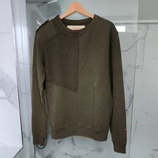 Damir Doma Japanese Distressed Sweatshirt, Olive green - Size XS