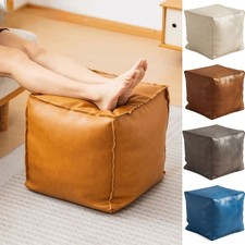 Unstuffed PU Leather Footstool