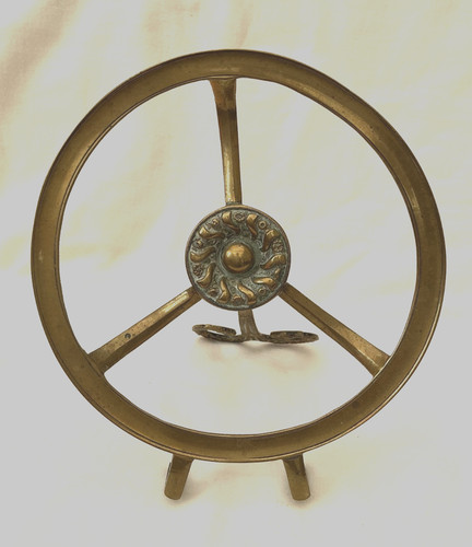 Antique brass hanging - hanging, trivet