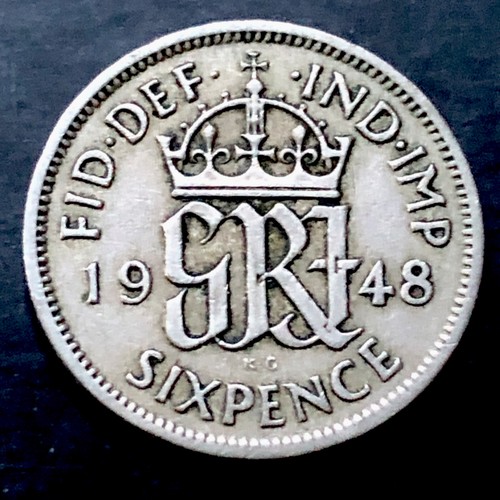 1948 sixpence coin - 1948,