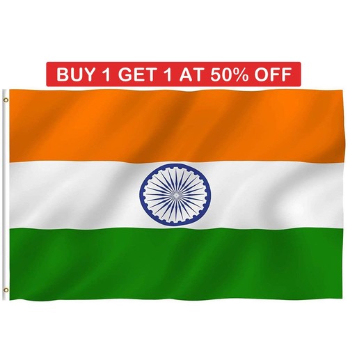 Indian flag large 5x3ft - large,