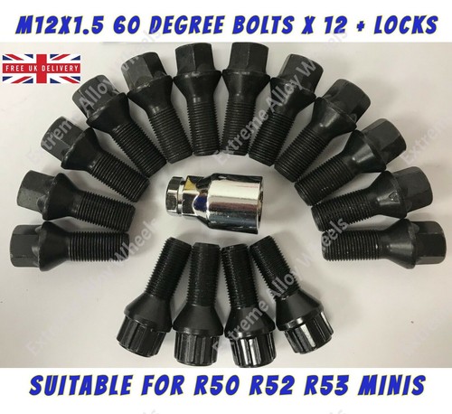 Black wheel bolts locks - bolts, fits