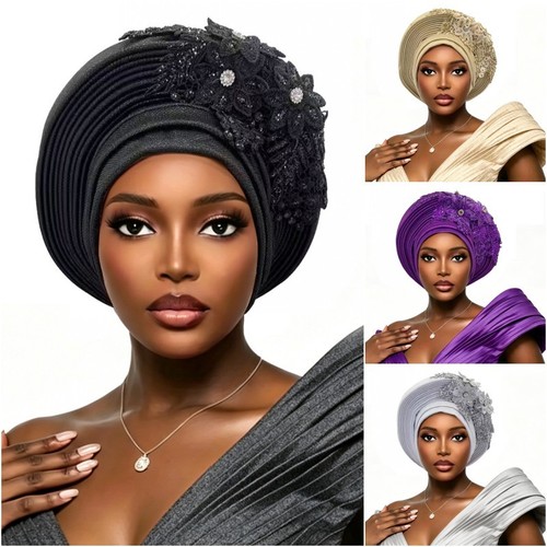 African headtie embroidery - headtie,
