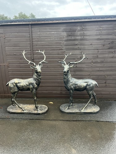 Lifesize cast iron stag - stag, deer
