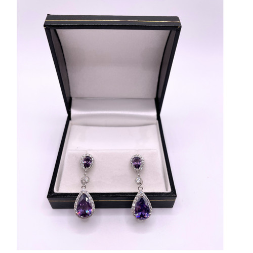 White gold finish purple - white,