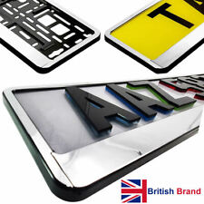 2 x Chrome Black Car Number