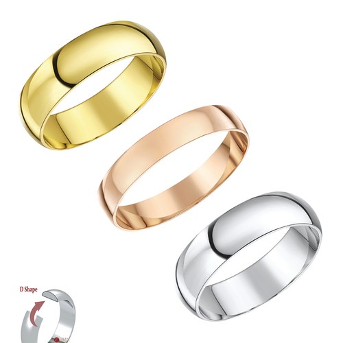 9ct gold wedding ring - gold,