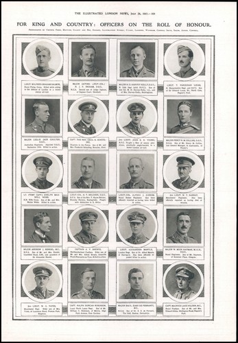 1917 antique print ww1 - antique,
