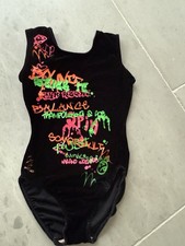 Milano Black Neon Leotard Girls 11-13