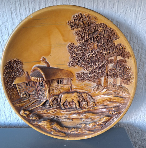 Vintage wall plaque gypsy - vintage,