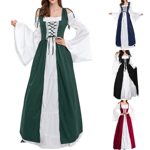 Women medieval robe dress tie - women,