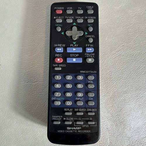 Sharp rrmcg0172ajsa vcr - rrmcg0172ajsa, remote