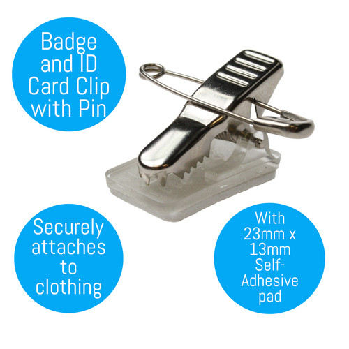 Duo clip pin self adhesive - self,