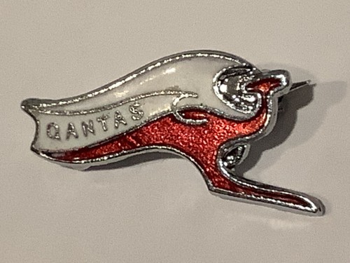 Qantas silvertone enamel - qantas,
