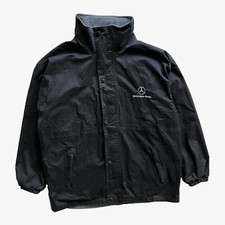 Vintage 90s Men's Result Mercedes Benz Reversible Black Windbreaker Jacket