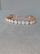 Gold white opal - opal, tennis