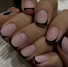 24x Short Square False Nails