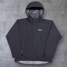 Mens Black Berghaus Hydroshell Hooded Waterproof Jacket (Size XL) S751