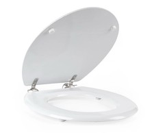 Beldray Toilet Seat Tongue & Groove Easy Clean Durable Wooden Bathroom WC Seat