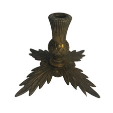 LANTHE ( IAN HEATH LTD ) ART DECO STYLE BRASS CANDLESTICK MID CENTURY 9cm HIGH