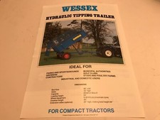 WESSEX Hydraulic Tipping Trailer Original 1980s Vintage Sales Brochure