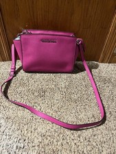 Michael Kors Selma Fuschia/Pink Saffiano Leather Shoulder Bag