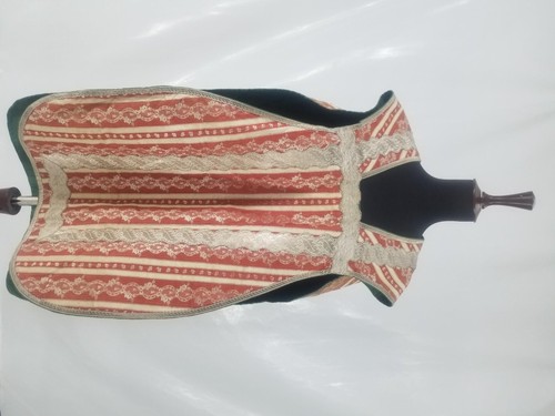 Antique 19thc floral silk - 19thc,