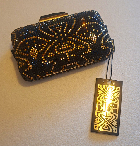 Biba black gold beaded - black,