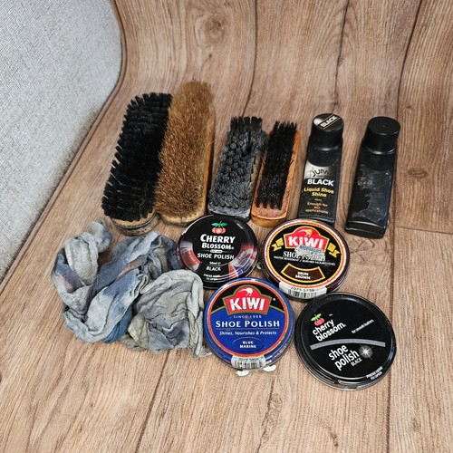 Vintage shoe care cleaning kit - vintage,