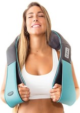 nvoSpa Shiatsu Back Shoulder and Neck Massager with Heat - Deep Tissue Kneading 