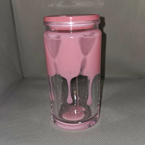 Pink lava cup with - pink, lid