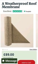 Weatherproof Roof Membrane (For Pergola, Pitched Roof, Lean to) New & Unused