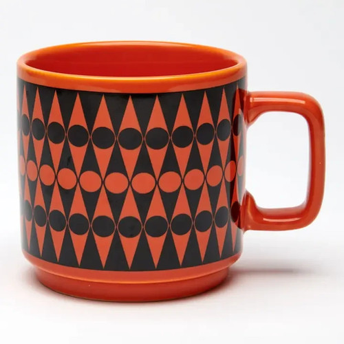 Hornsea orange geo mug - hornsea, retro