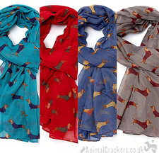 Dachshund Stripy Coat Scarf