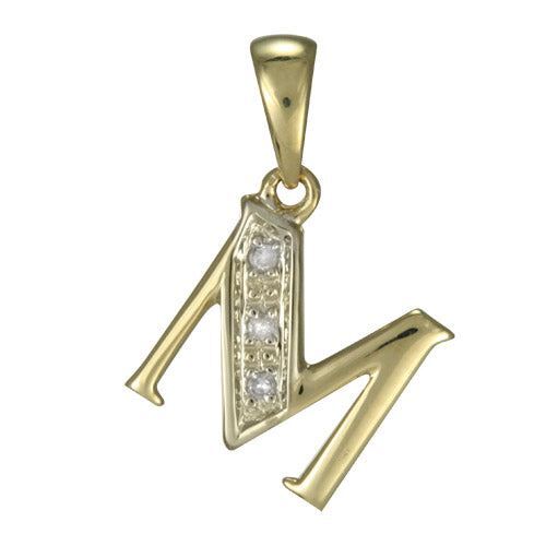 9ct gold diamond - 9ct, alphabet