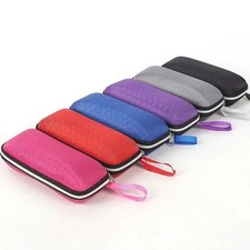 Hard shell zipped glasses cases. various colours. free postage.