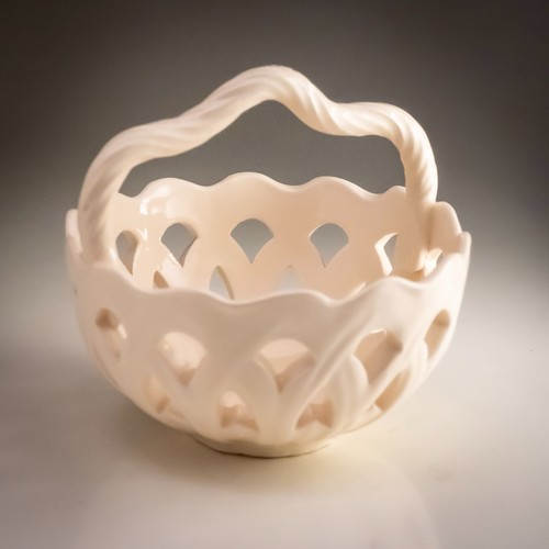 Royal creamware pierced basket - royal,
